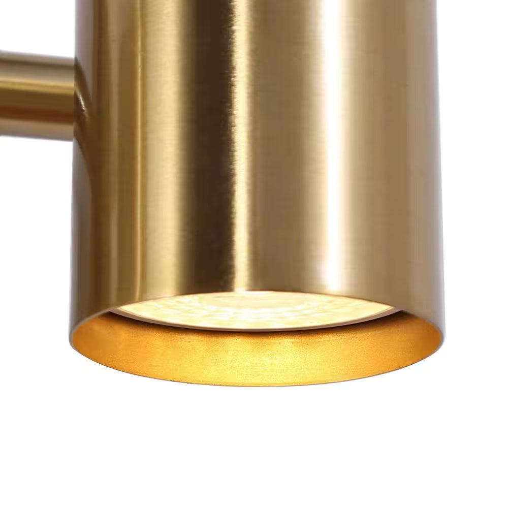 1.6 Ft. 4-Light Brass Gold Modern Track Lighting Kits Linear Rotating Head Track Light with Metal Shade, Ceiling Light