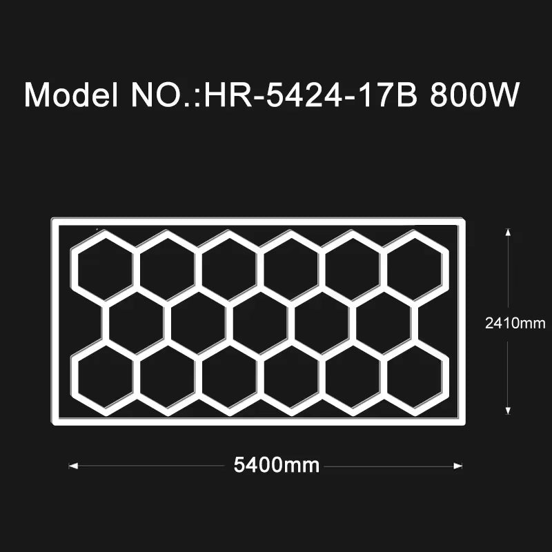 Barbershop Hair Salon Gym Led Ceiling Light Hexagon Garage Light 110V-240V Honeycomb Led Tube Lighting for Auto Car Customized