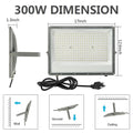 JLLED 100W 200W 300W LED Outdoor Flood Light IP65 Waterproof 6500K 27000LM Super Bright Security Lights for Wall, Garden, Backyard, Garage, Stadium Canopy