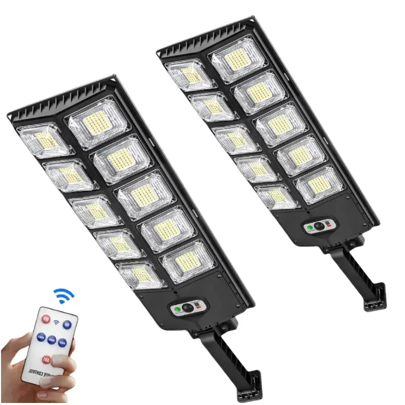 （2Pack）New LED Light Double Row Street Light, 3 Speed Light Source Mode, Automatic Charging at Dawn, Dark Light, Solar Garden Light Induction Street Light Outdoor Lighting