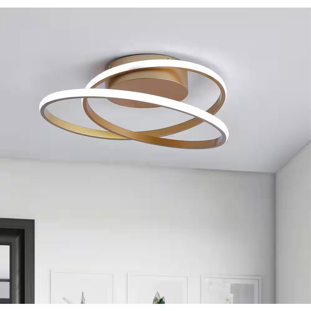 18.1 In. 1-Light Modern Linear LED Flush Mount Ceiling Lighting Fixtures