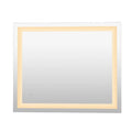 JONATHAN Y Remy Rectangular Frameless Antifog Front-Lit Wall Bathroom Vanity Mirror with Smart Touch