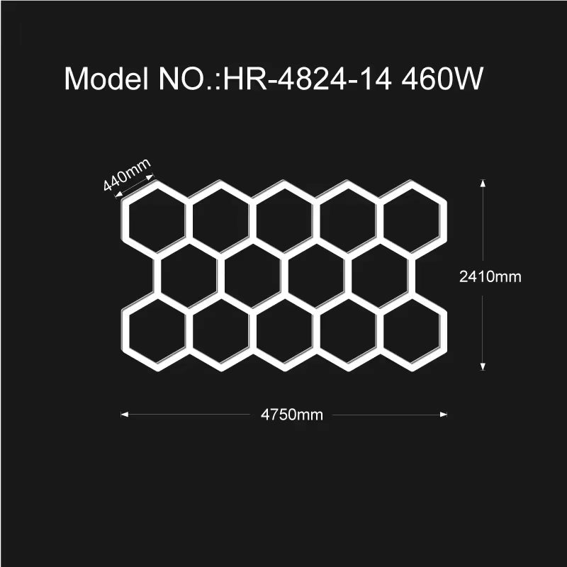 Barbershop Hair Salon Gym Led Ceiling Light Hexagon Garage Light 110V-240V Honeycomb Led Tube Lighting for Auto Car Customized